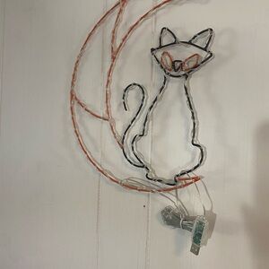 Cat and Moon LED Wall Light